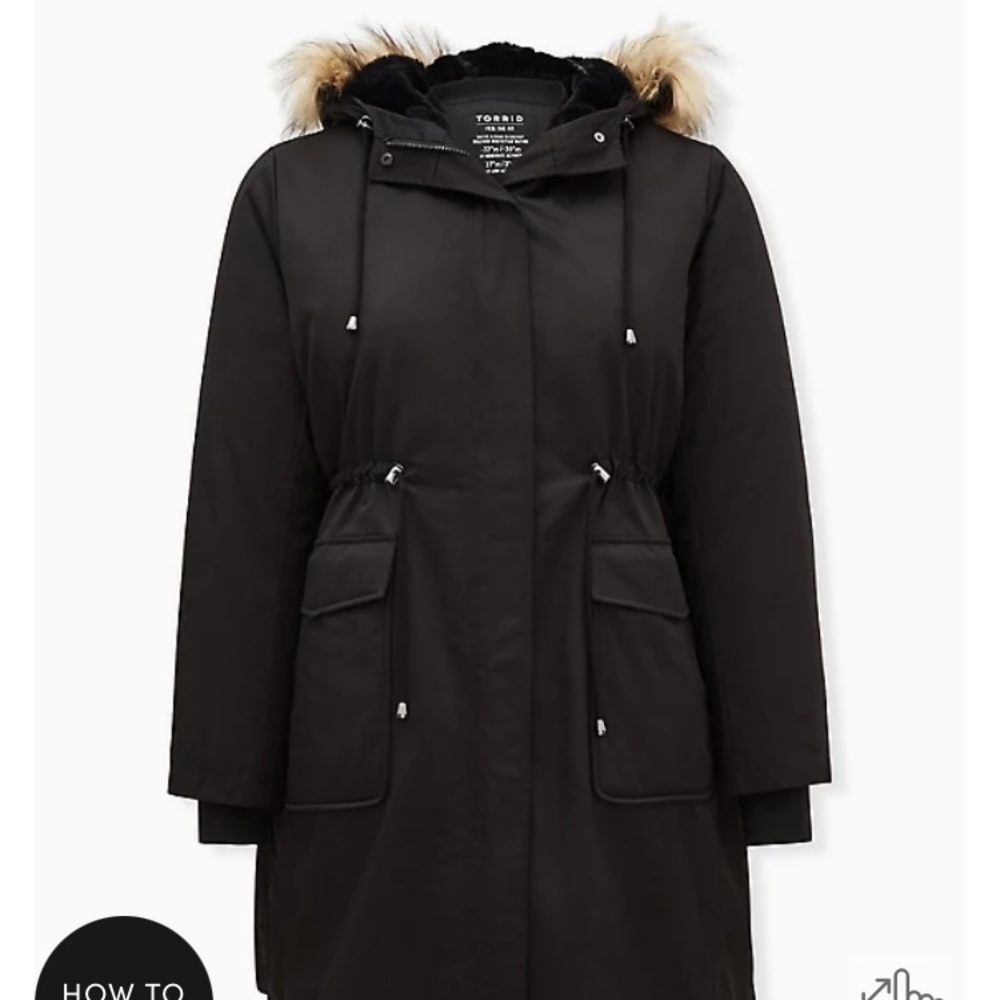 Torrid 3 in 1 parka puffer winter coat size 4